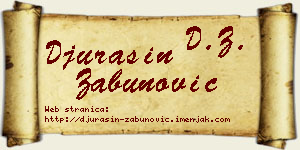 Đurašin Zabunović vizit kartica